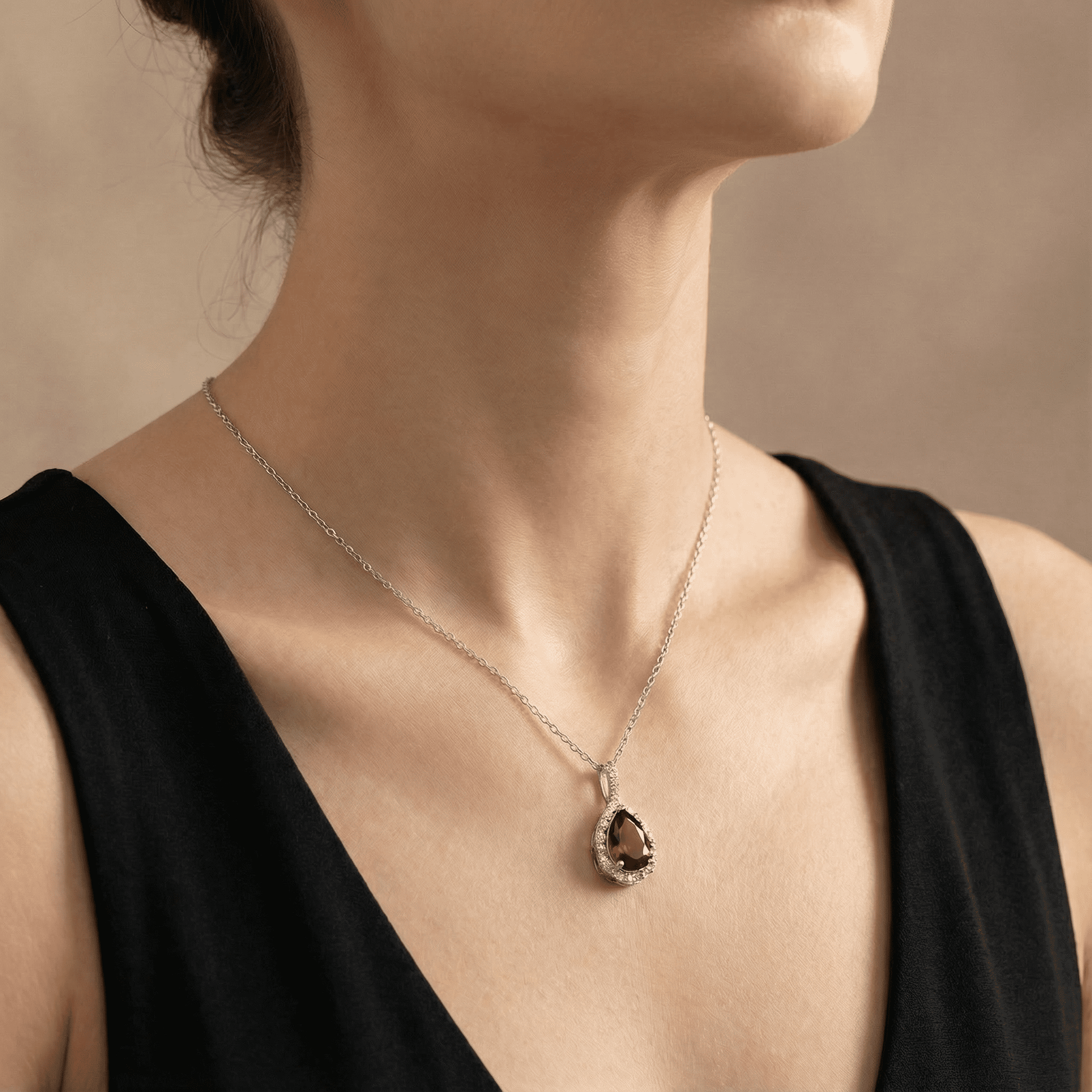 Dewdrop Starfall Necklace - Garnet - Serene Western