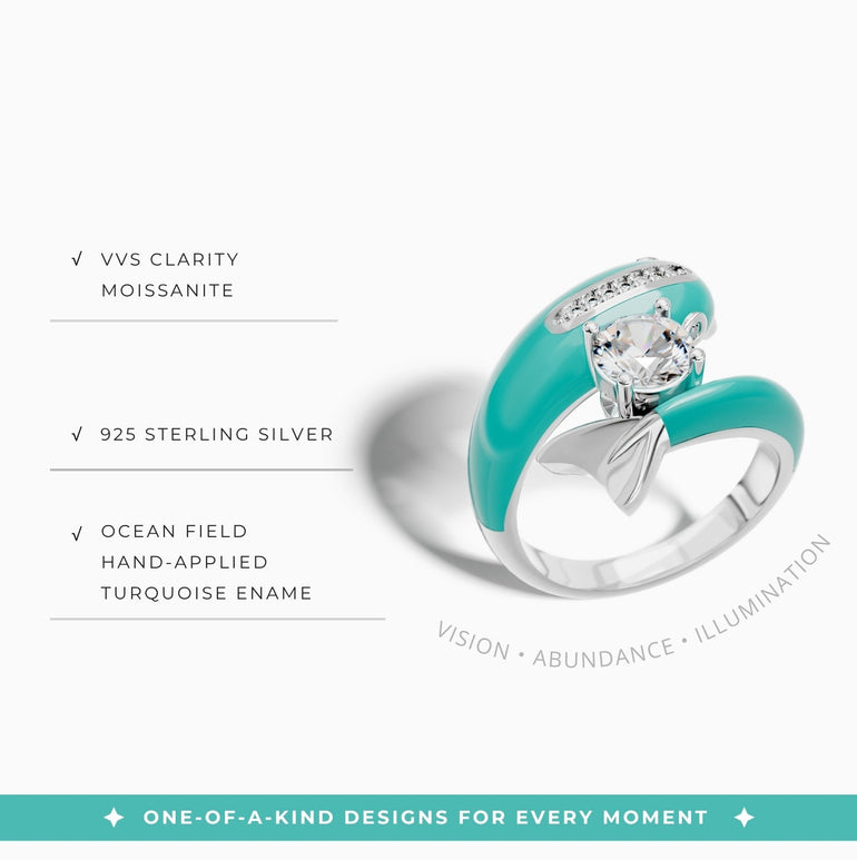 Dolphin's Serenade Ring - Moissanite - Serene Western