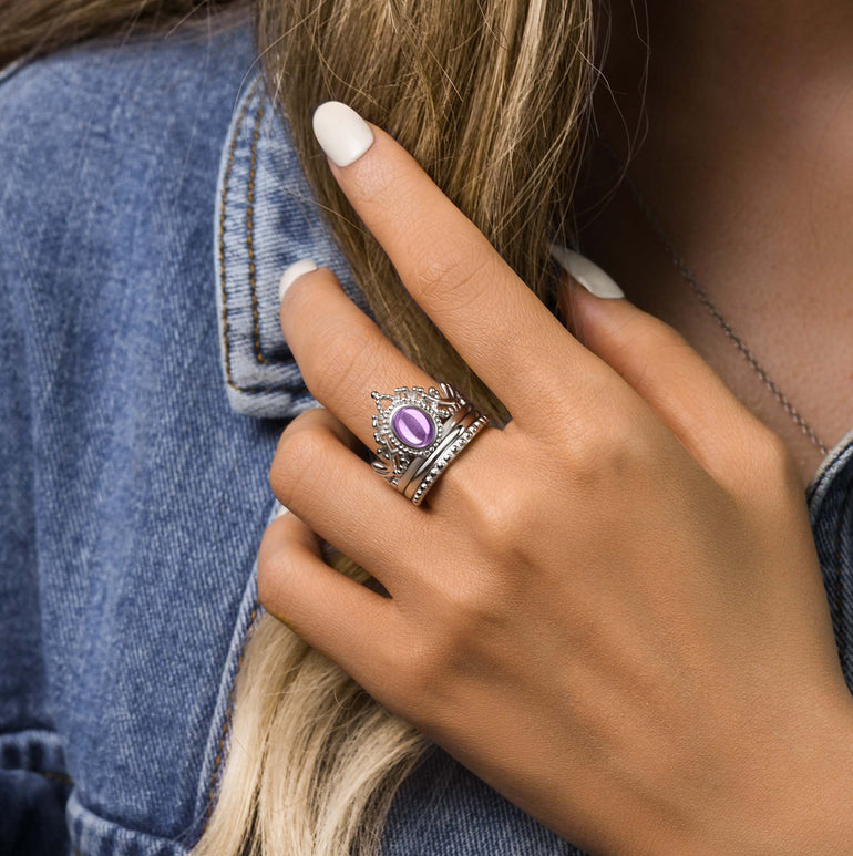 Dustland Crown Ring - Amethyst - Serene Western