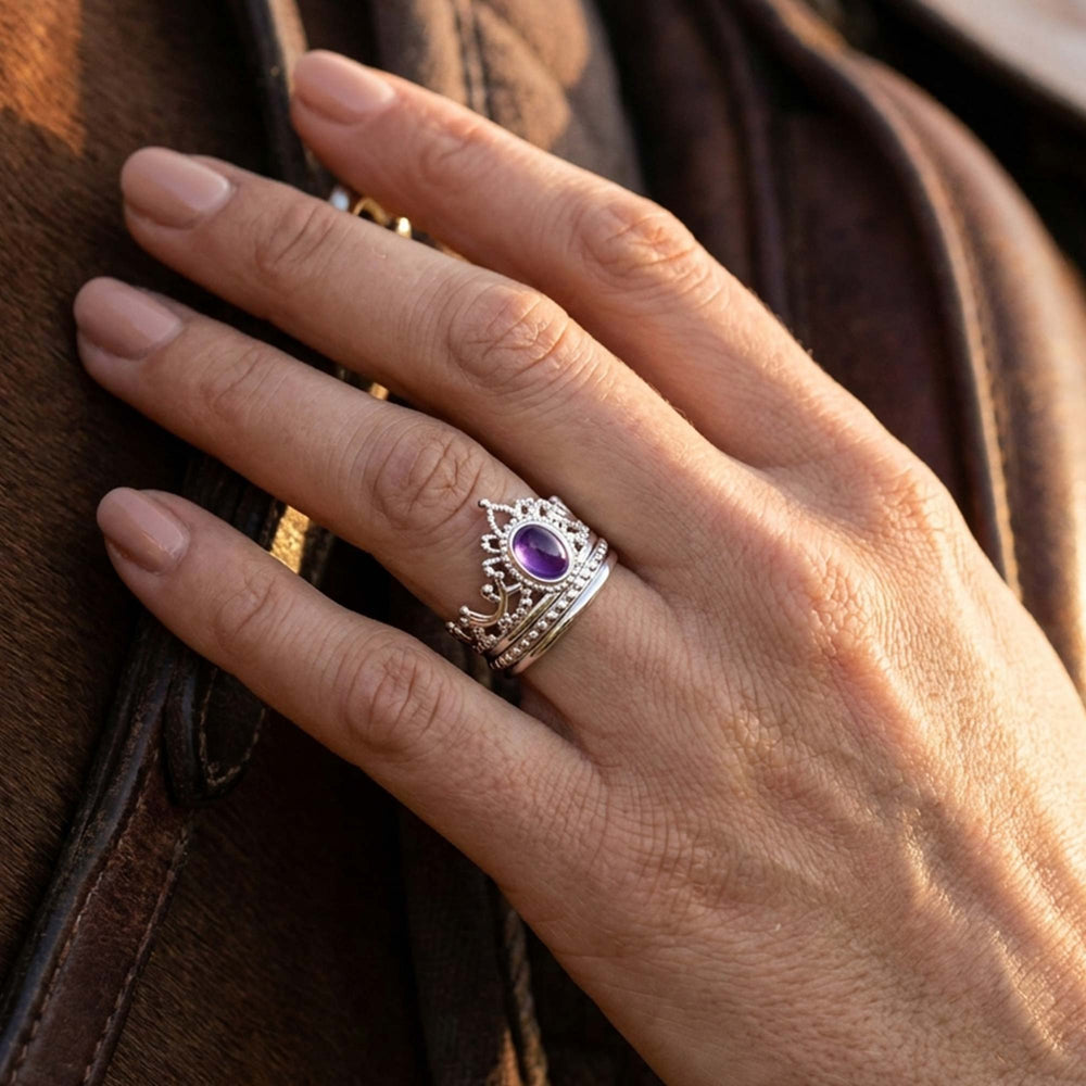 Dustland Crown Ring - Amethyst - Serene Western