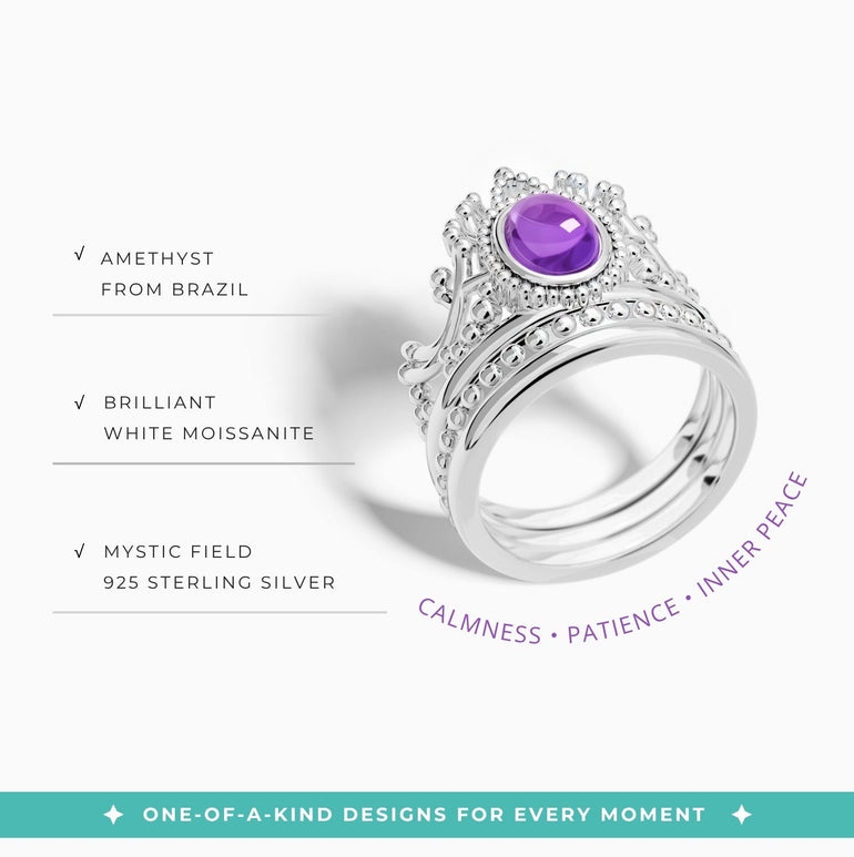 Dustland Crown Ring - Amethyst - Serene Western