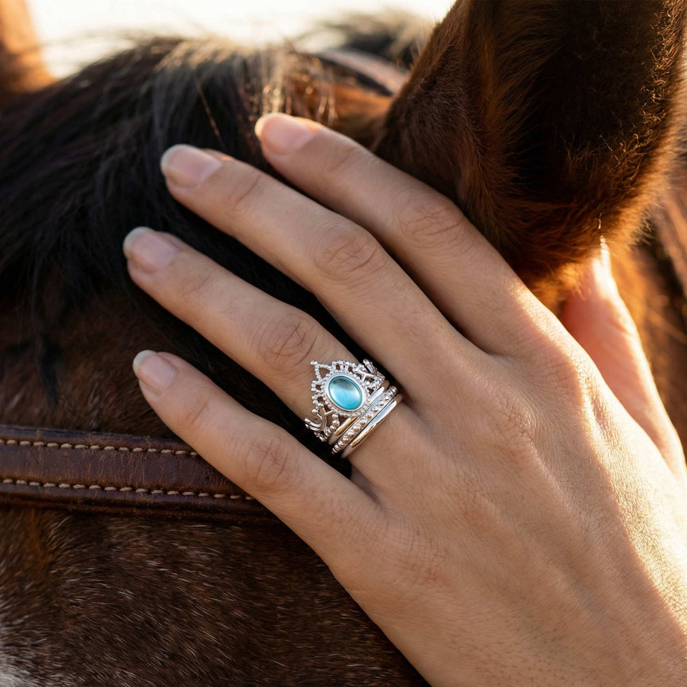 Dustland Crown Ring - Aquamarine - Serene Western