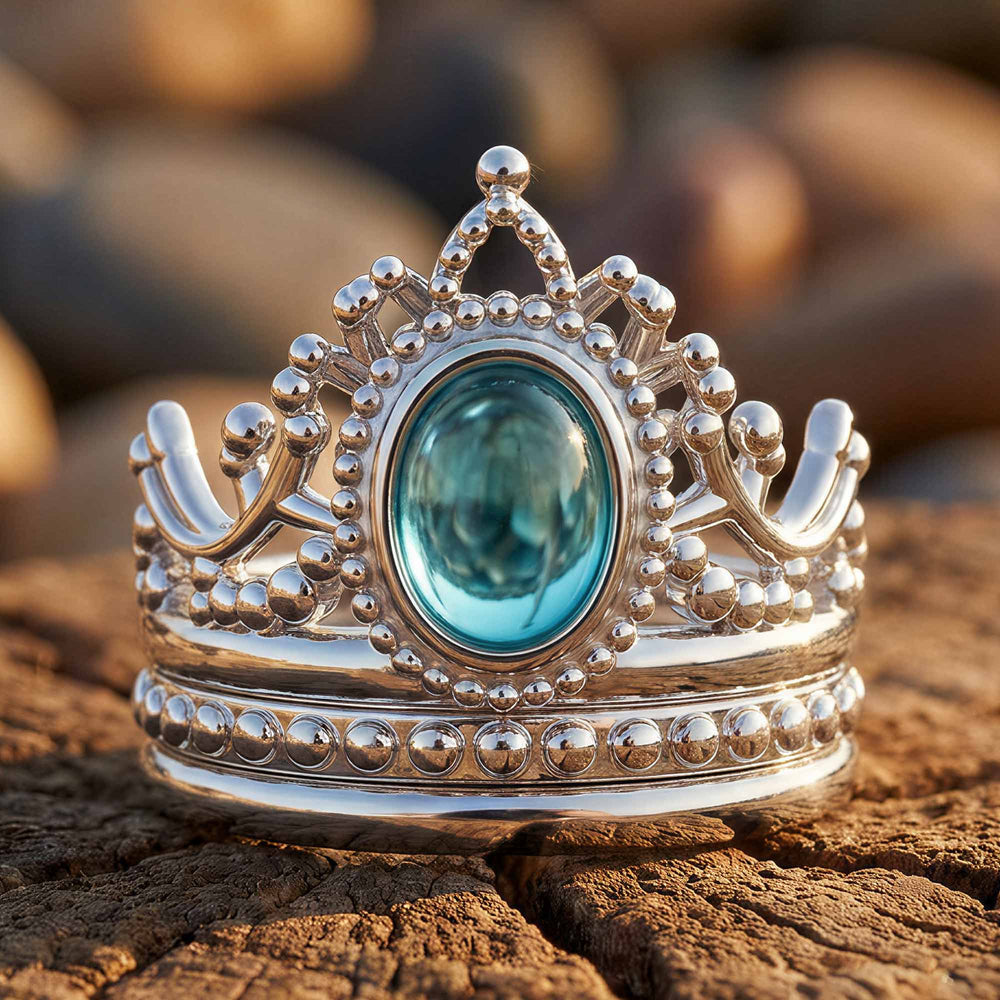 Dustland Crown Ring - Aquamarine - Serene Western