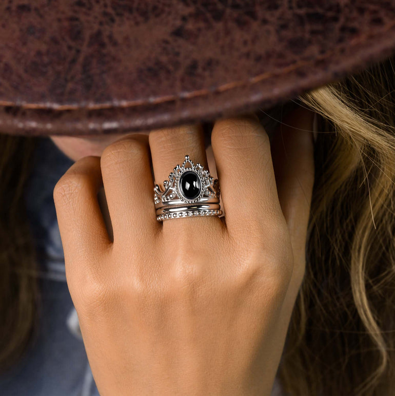 Dustland Crown Ring - Black Onyx - Serene Western
