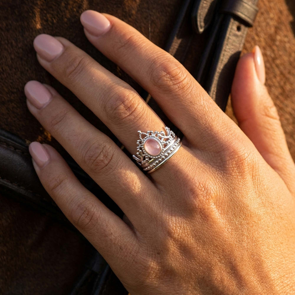 Dustland Crown Ring - Rose Quartz - Serene Western