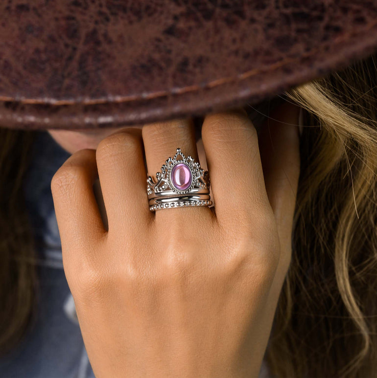 Dustland Crown Ring - Rose Quartz - Serene Western