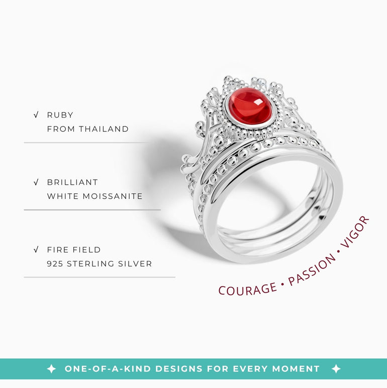 Dustland Crown Ring - Ruby - Serene Western