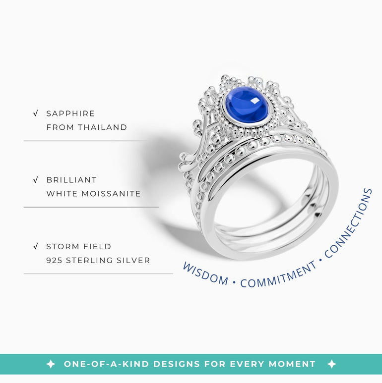 Dustland Crown Ring - Sapphire - Serene Western