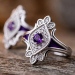 Eagle's Feather Earrings - Amethyst - Serene Western thumbnail