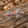 Eagle's Feather Earrings - Ruby