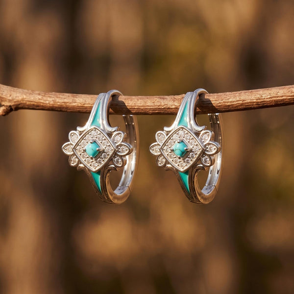 Eagle's Feather Earrings - Turquoise