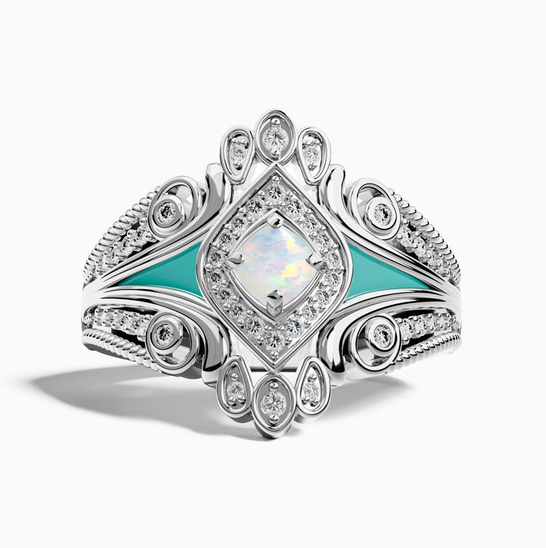 Eagle's Feather Ring - Opal - Serene Western