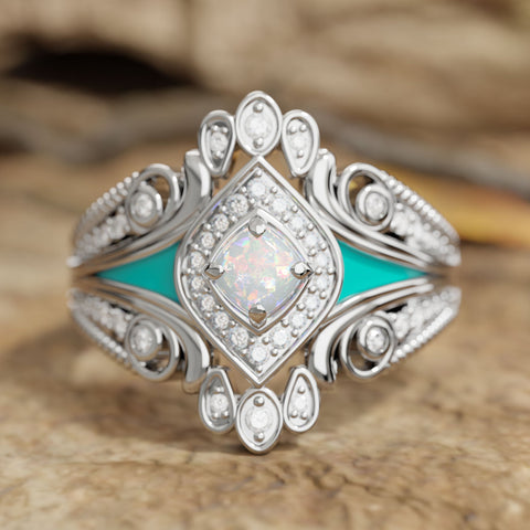 Eagle's Feather Ring - Opal