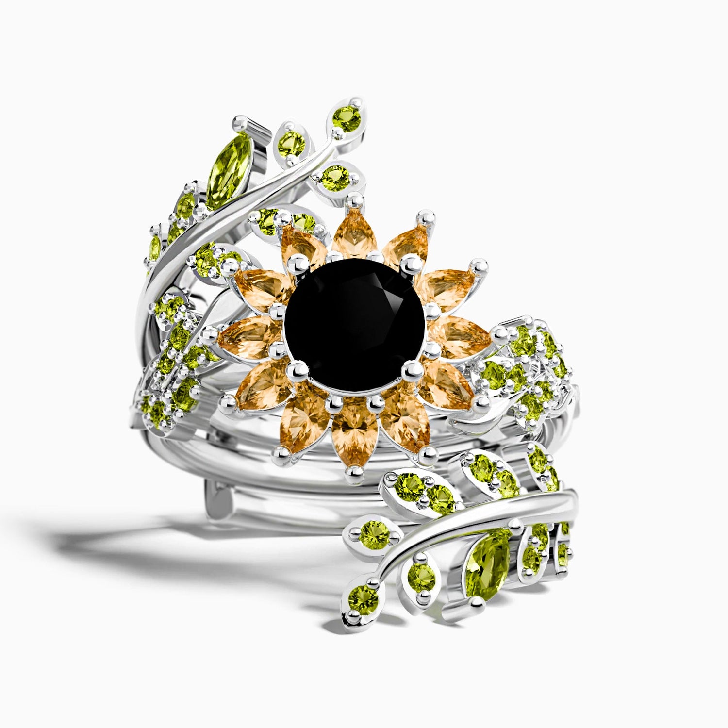 Eden Sunflower Ring - Black Onyx - Serene Western