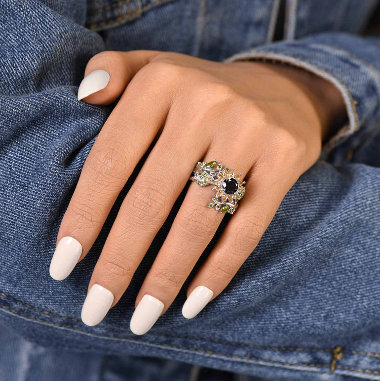 Eden Sunflower Ring - Black Onyx - Serene Western
