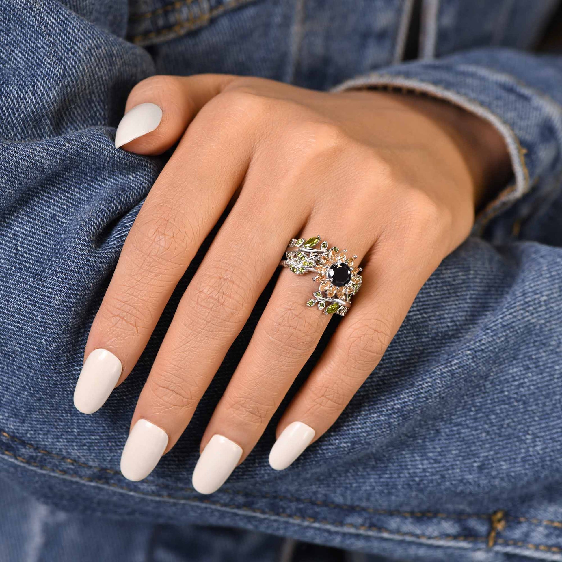 Eden Sunflower Ring - Black Onyx - Serene Western