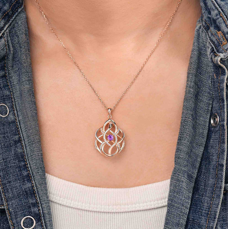 Eden's Embrace Necklace - Amethyst - Serene Western