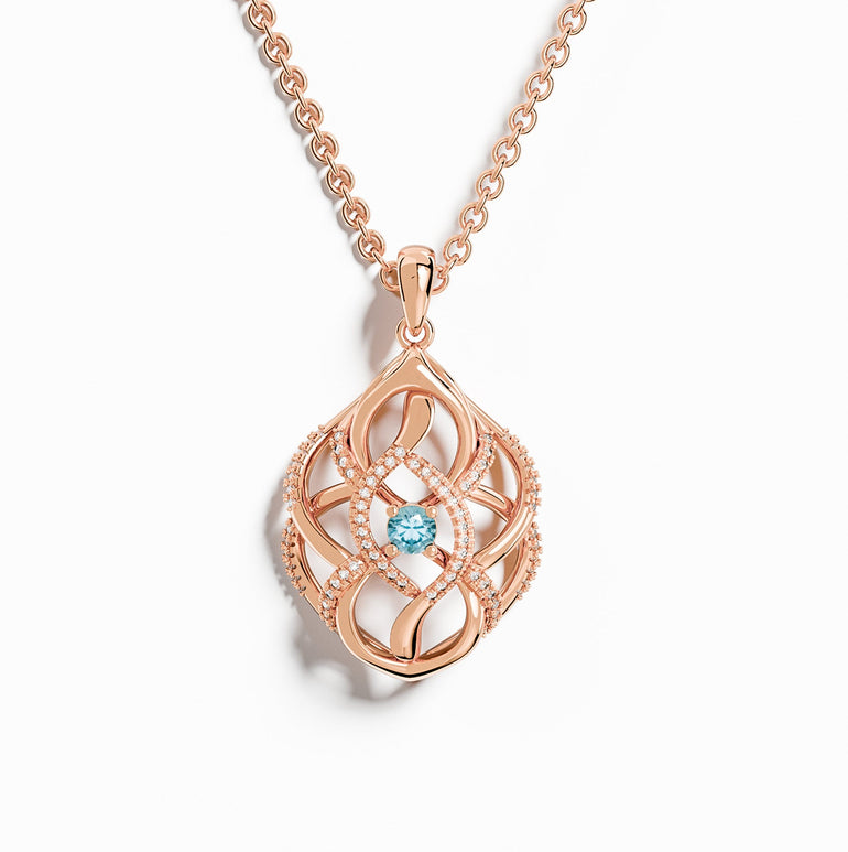 Eden's Embrace Necklace - Aquamarine - Serene Western