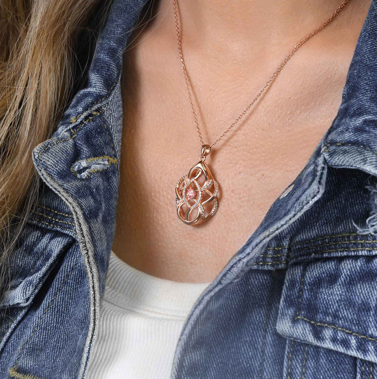 Eden's Embrace Necklace - Rose Quartz - Serene Western
