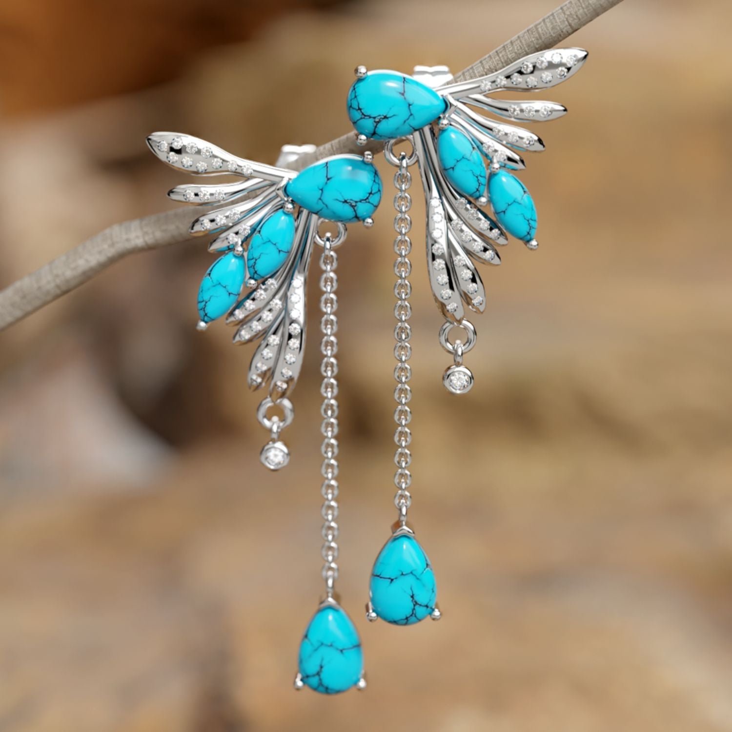 Elegant Dragonfly Earrings - Serene Western