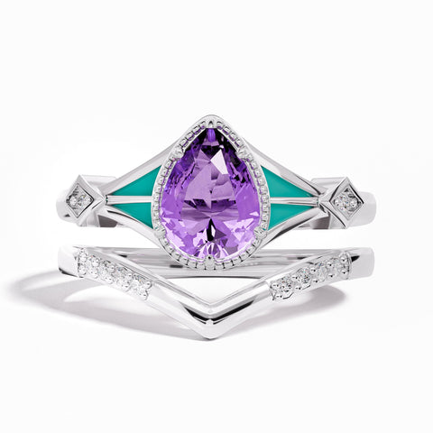 Eternal Angel's Tear Ring - Amethyst
