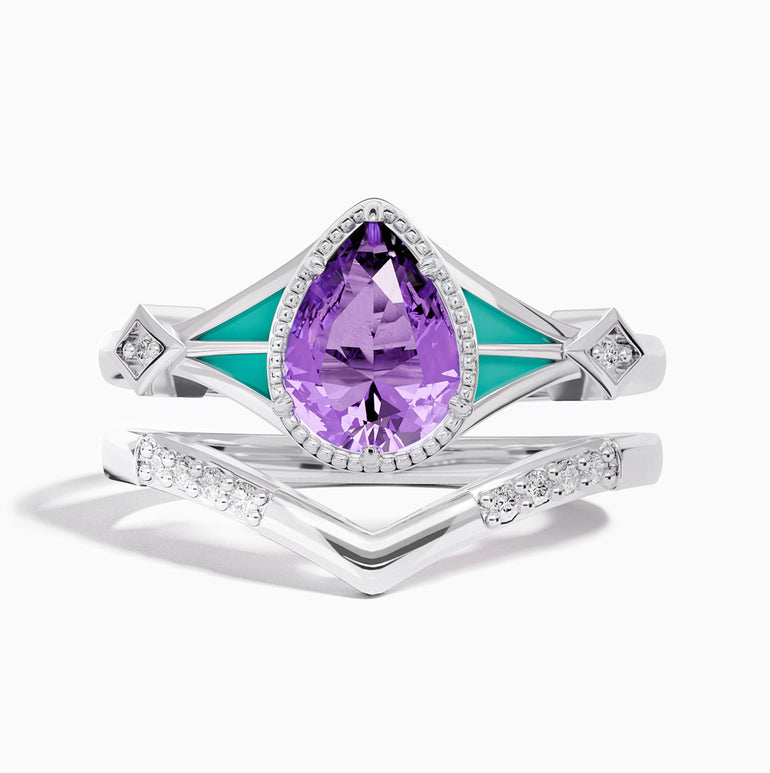 Eternal Angel's Tear Ring - Amethyst - Serene Western