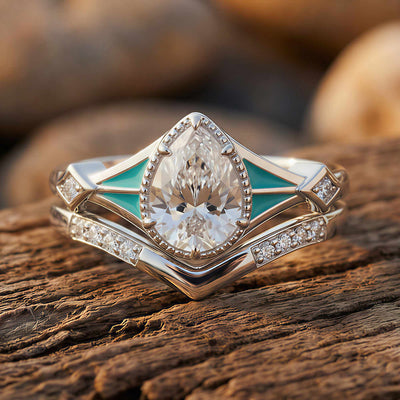 Eternal Angel's Tear Ring - Moissanite