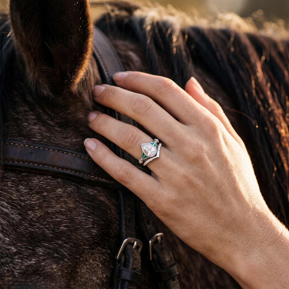 Eternal Angel's Tear Ring - Moissanite - Serene Western