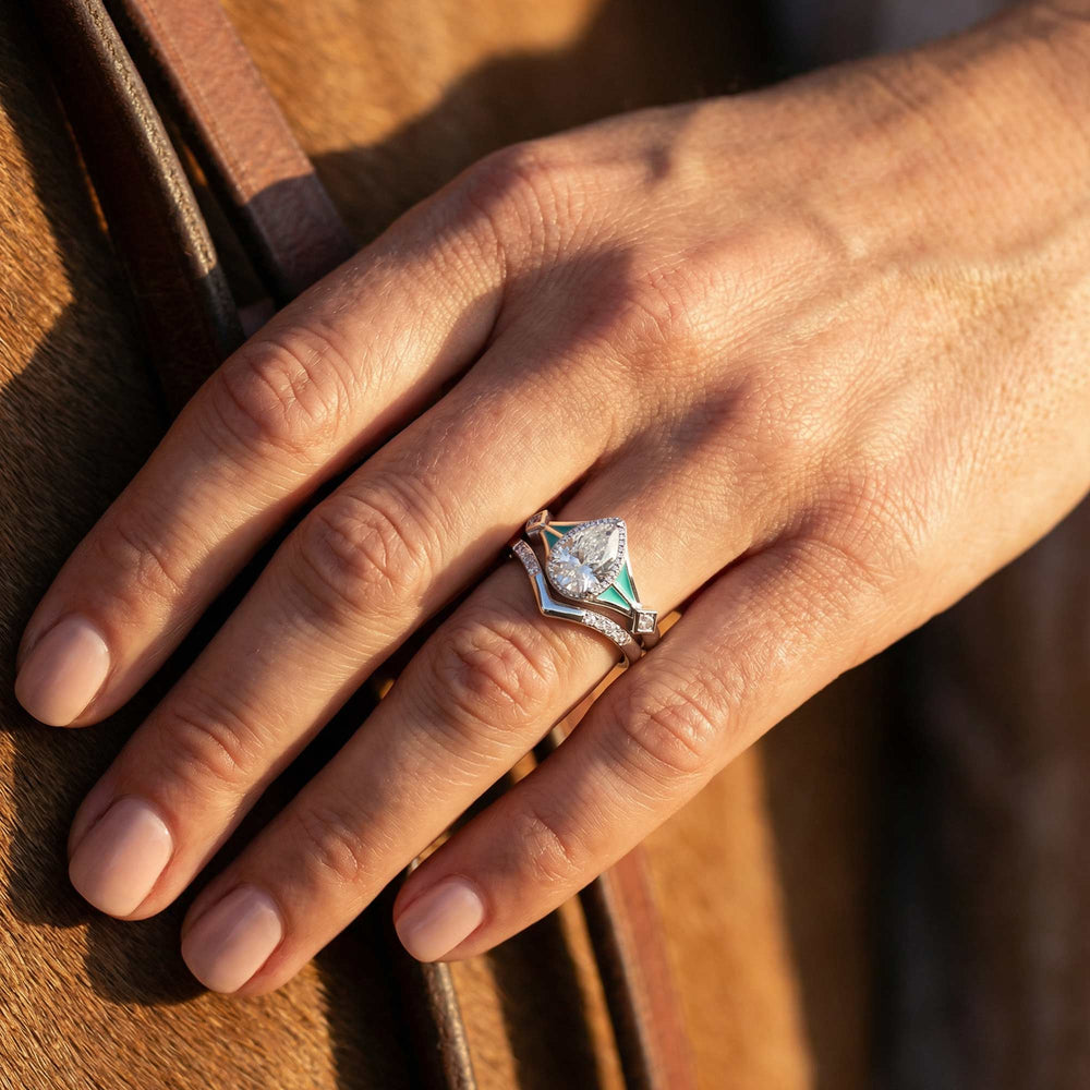 Eternal Angel's Tear Ring - Moissanite - Serene Western