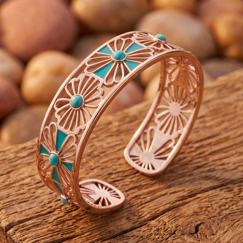 Eternal Spring Cuff Bracelet - Turquoise - Serene Western