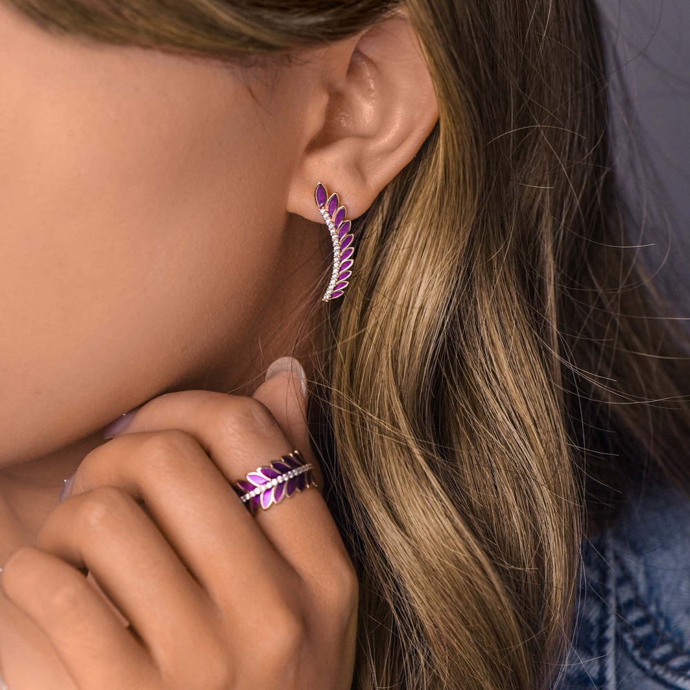 Eternal Spring Earrings - Purple - Serene Western