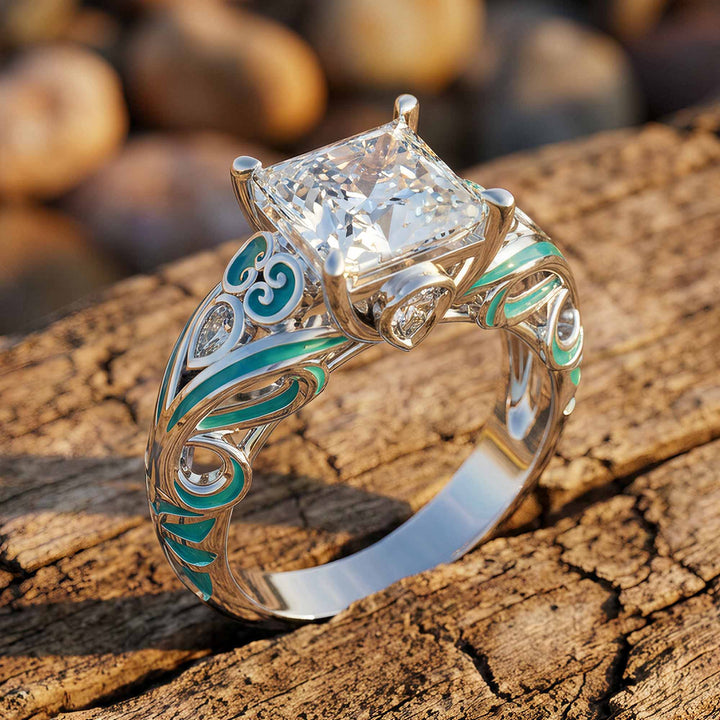 Eternal Star Promise Ring - Moissanite - Serene Western