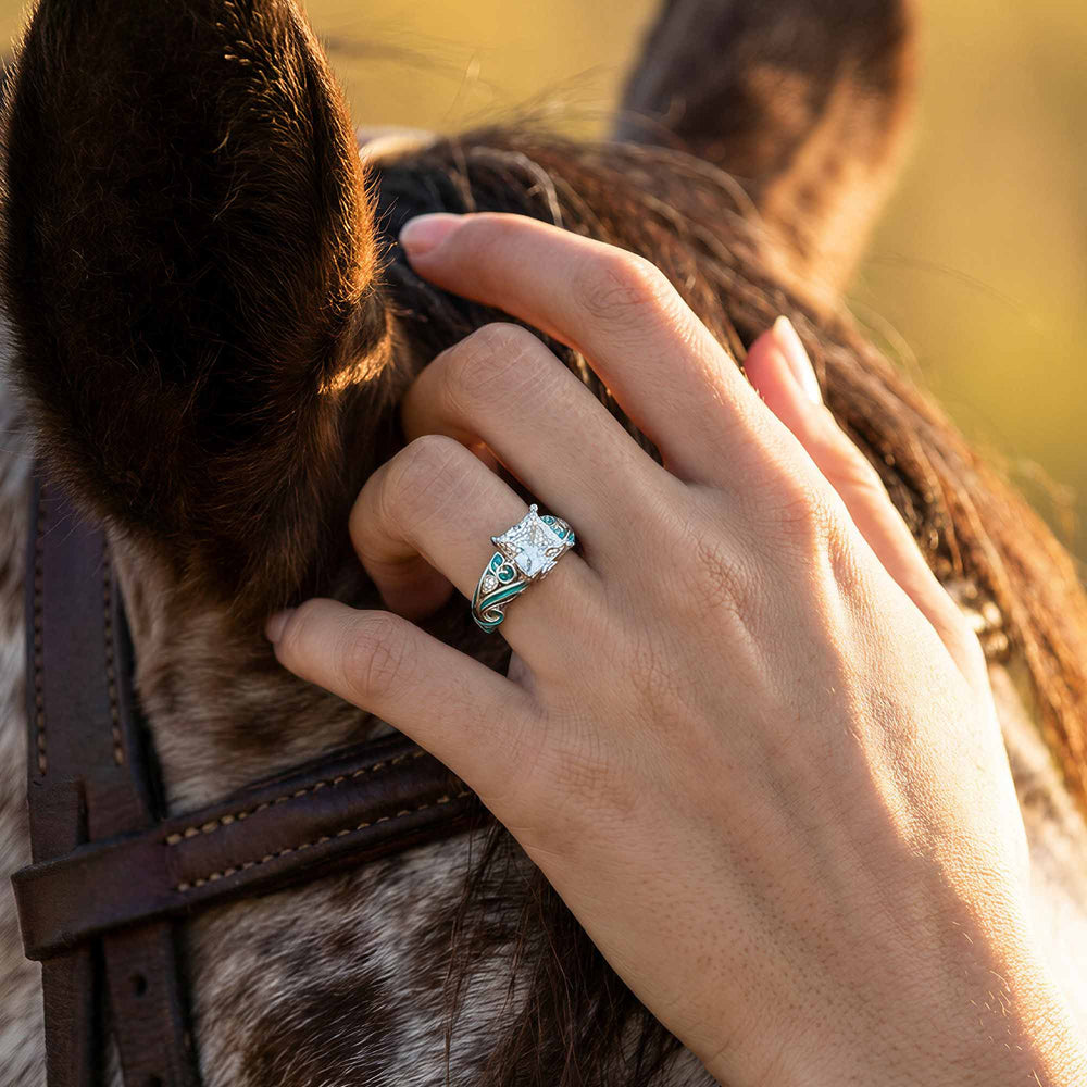 Eternal Star Promise Ring - Moissanite - Serene Western