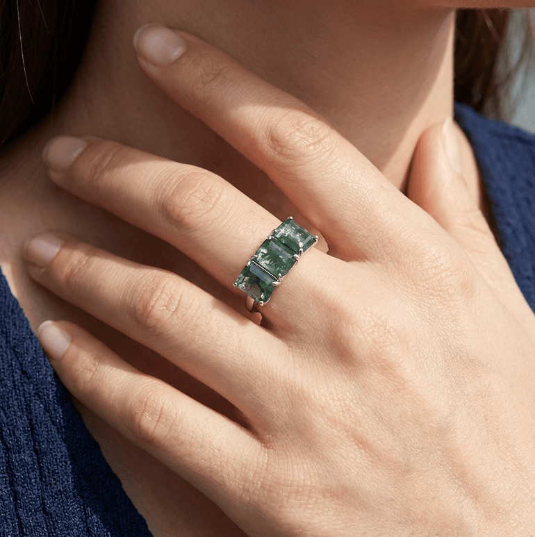 Evergreen Three - Stone Ring - Serene Western