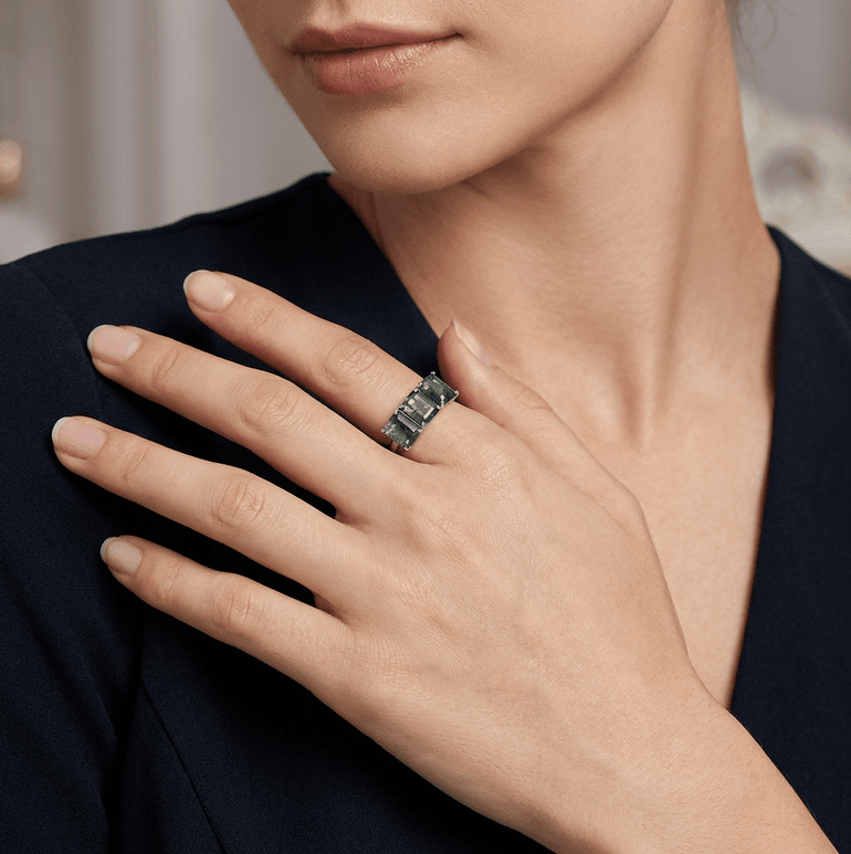 Evergreen Three - Stone Ring - Serene Western