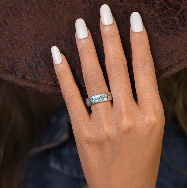 Fjord Spark Ring - Aquamarine - Serene Western