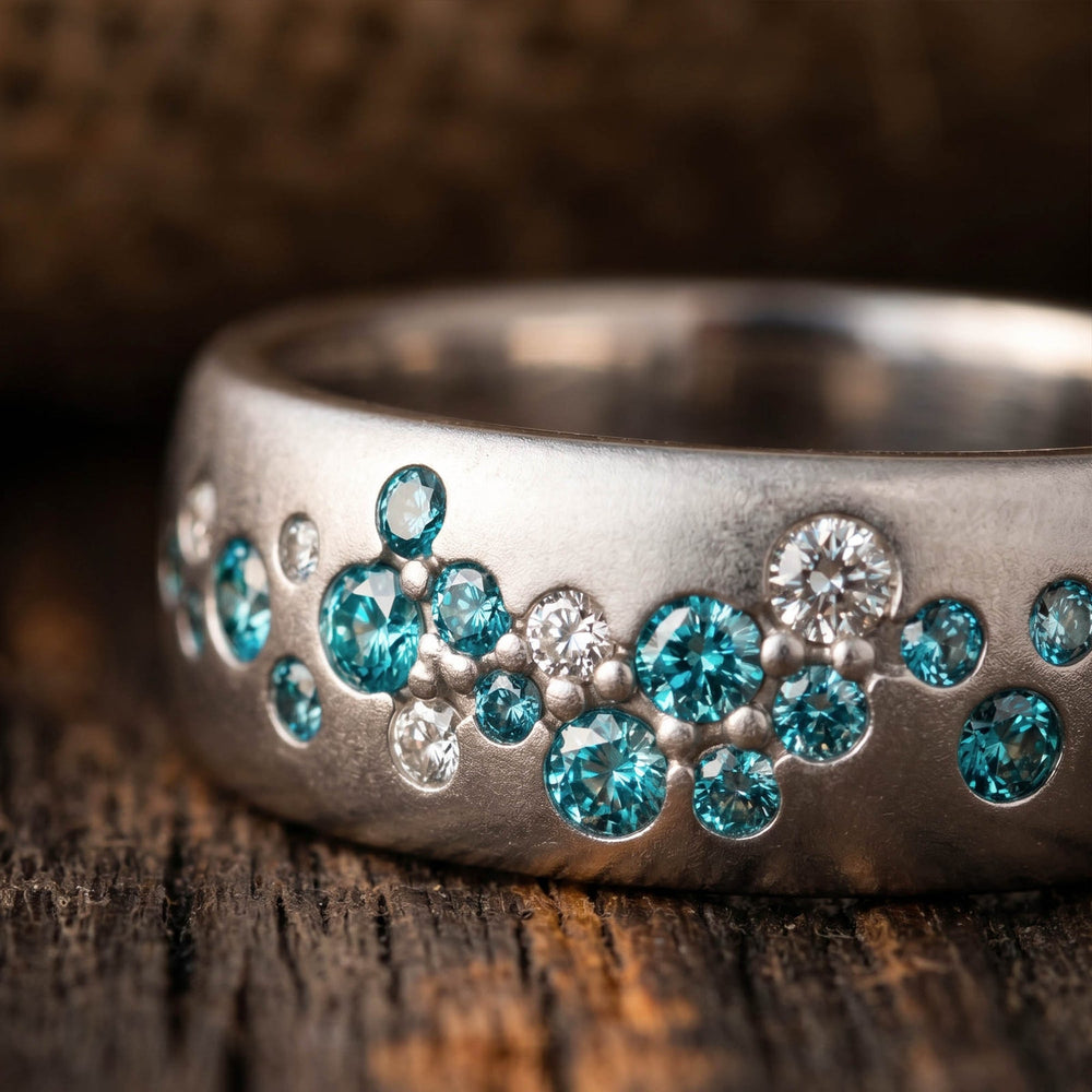 Fjord Spark Ring - Akvamarin - Rolig Western