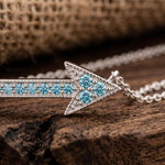 Frontier Arrow Necklace - Aquamarine - Serene Western thumbnail