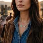 Frontier Arrow Necklace - Aquamarine - Serene Western thumbnail