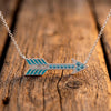 Frontier Arrow Necklace - Aquamarine