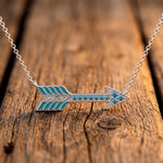 Frontier Arrow Necklace - Aquamarine - Serene Western thumbnail