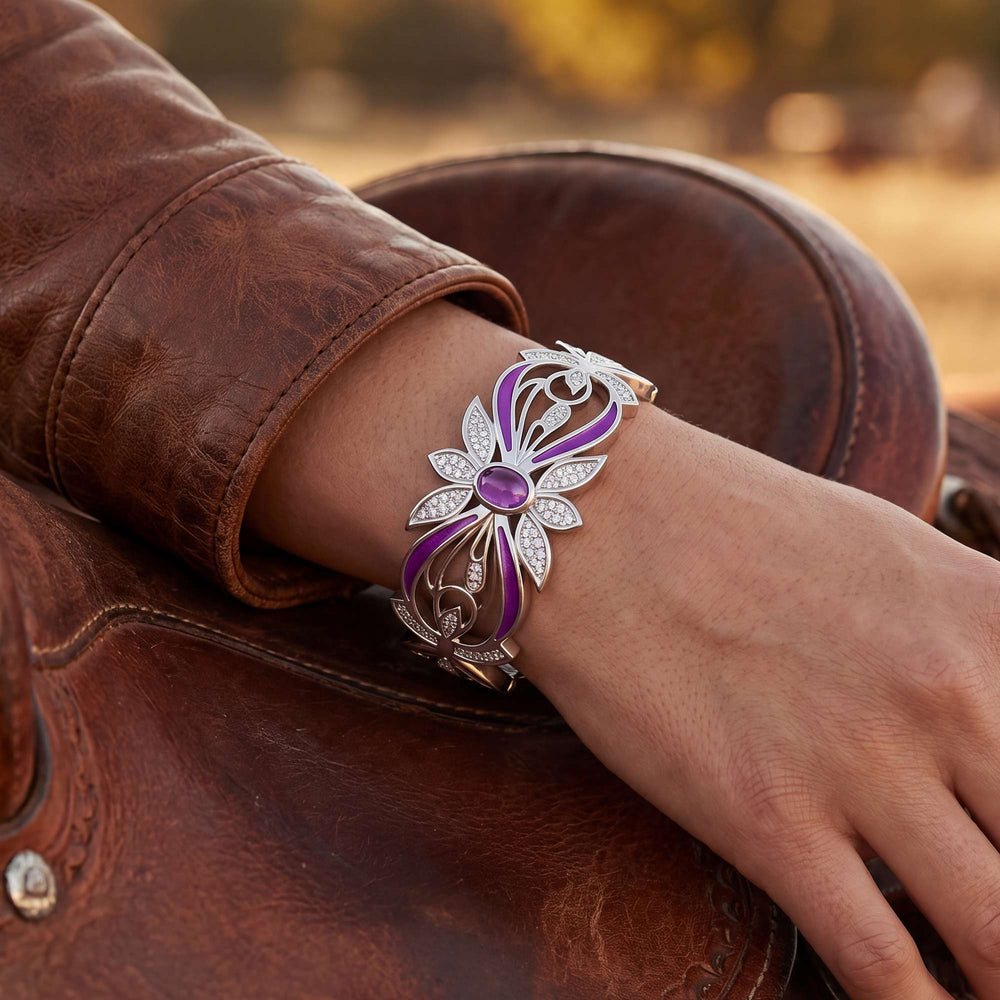Frontier Whirlwind Bracelet - Amethyst - Serene Western