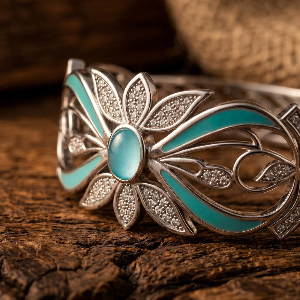 Frontier Whirlwind Bracelet - Aquamarine - Serene Western