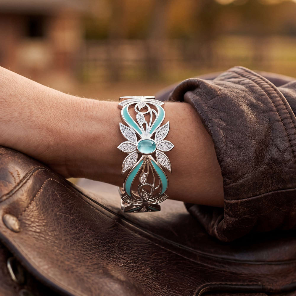 Frontier Whirlwind Bracelet - Aquamarine - Serene Western