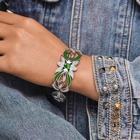 Frontier Whirlwind Bracelet - Emerald - Serene Western