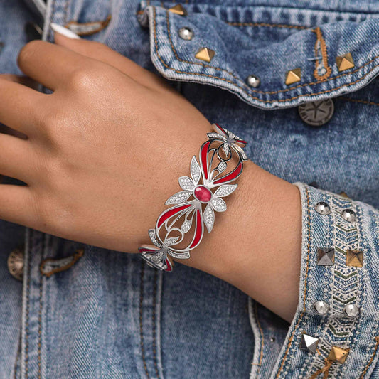 Frontier Whirlwind Bracelet - Ruby - Serene Western