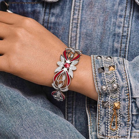 Frontier Whirlwind Bracelet - Ruby - Serene Western