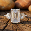 Frosted Flame Ring - Moissanite