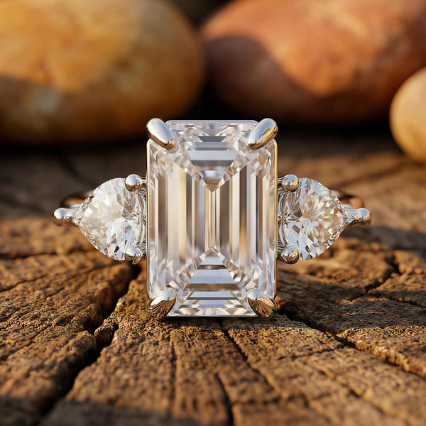 Frosted Flame Ring - Moissanite