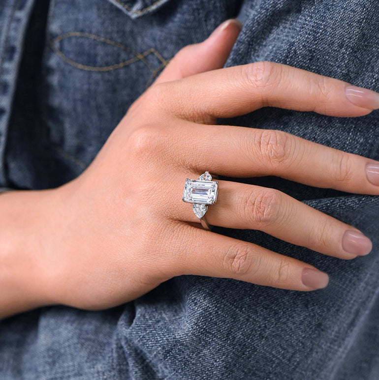 Frosted Flame Ring - Moissanite - Serene Western
